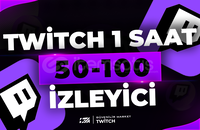 ⭐Twitch 1 Saat 50-100 Canlı İzleyici⭐