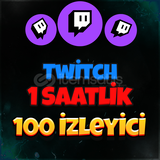 Twitch 1 Saatli 100 İzleyici (Garantili)