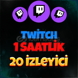 Twitch 1 Saatli 20 İzleyici (Garantili)