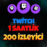 Twitch 1 Saatli 200 İzleyici (Garantili)