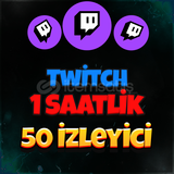 Twitch 1 Saatli 50 İzleyici (Garantili)