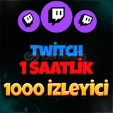 Twitch 1 Saatlik 1000 İzleyici (Garantili)