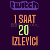 Twitch 1 Saatlik 20 İzleyici