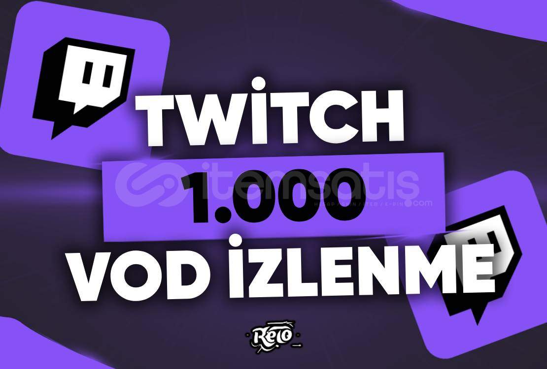 ⭐ Twitch 1.000 Adet VOD İzlenme ⭐ Twitch 1.000 Adet VOD İzlenme