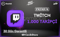 ⭐Twitch 1.000 Global Takipçi (Premium)⭐