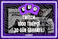 ⭐Twitch 1000 Takipçi - 30 Gün Garantili⭐