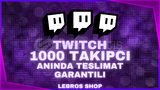 ⭐Twitch 1000 Takipçi [Anında, Garantili] 