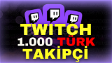 ⭐(GARANTİLİ) Twitch 1.000 Türk Takipçi | Anlık