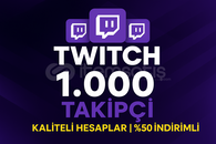 Twitch 1000 takipçi kaliteli data