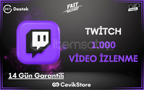 ⭐️ Twitch 1.000 Video İzlenme [Garanti]⭐️