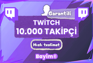 TWITCH 10.000 TAKİPÇİ / GARANTİLİ