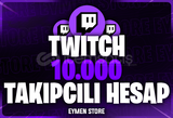 ⭐Twitch 10.000 Takipçili Hesap
