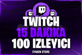 ⭐Twitch 15 Dakika 100 Canlı Yayın İzleyici