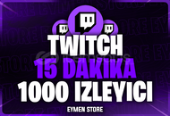⭐Twitch 15 Dakika 1000 Canlı Yayın İzleyici