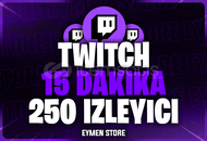 ⭐Twitch 15 Dakika 250 Canlı Yayın İzleyici
