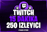 ⭐Twitch 15 Dakika 250 Canlı Yayın İzleyici