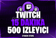 ⭐Twitch 15 Dakika 500 Canlı Yayın İzleyici