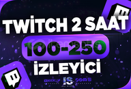 ⭐Twitch 2 Saat 100-250 Canlı İzleyici⭐