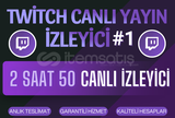 Twitch 2 Saat 50 Canlı İzleyici