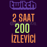 Twitch 2 Saatlik 200 İzleyici