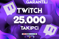 TWITCH 25.000 TAKİPÇİ / GARANTİLİ
