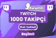 TWITCH 1000 TAKİPÇİ / GARANTİLİ
