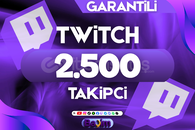 TWITCH 2.500 TAKİPÇİ / GARANTİLİ