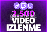 Twitch 2.500 Video İzlenme - Kaliteli