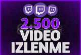 Twitch 2.500 Video İzlenme - Kaliteli