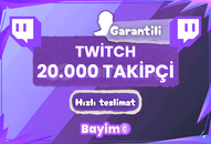 TWITCH 20.000 TAKİPÇİ / GARANTİLİ