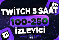 ⭐Twitch 3 Saat 100-250 Canlı İzleyici⭐