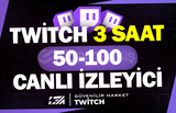 Twitch 3 Saat 50-100 Canlı İzleyici - GELİŞİM 