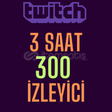 Twitch 3 Saatlik 300 İzleyici