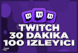 Twitch 30 Dakika 100 Canlı Yayın İzleyicisi