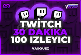 ⭐Twitch 30 DK +100 Canlı Yayın İzleyici⭐