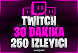 ⭐Twitch 30 DK +250 Canlı Yayın İzleyici⭐