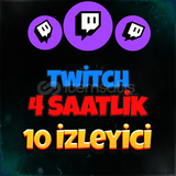 Twitch 4 Saatlik 10 İzleyici (Garantili)