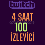 Twitch 4 Saatlik 100 İzleyici