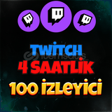 Twitch 4 Saatlik 100 İzleyici (Garantili)