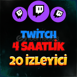 Twitch 4 Saatlik 20 İzleyici (Garantili)