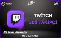⭐Twitch 500 Global Takipçi [Garanti]⭐
