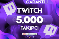 TWITCH 5.000 TAKİPÇİ / GARANTİLİ
