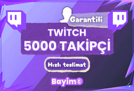 TWITCH 5.000 TAKİPÇİ / GARANTİLİ