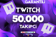 TWITCH 50.000 TAKİPÇİ / GARANTİLİ