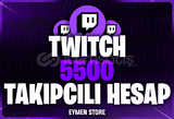 ⭐Twitch 5500 Takipçili Hesap