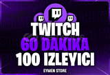 ⭐Twitch 60 Dakika 100 Canlı Yayın İzleyici