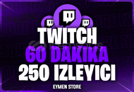 ⭐Twitch 60 Dakika 250 Canlı Yayın İzleyici