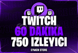 ⭐Twitch 60 Dakika 750 Canlı Yayın İzleyici