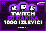 ⭐Twitch 60 DK +1000 Canlı Yayın İzleyici⭐