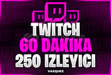 ⭐Twitch 60 DK +250 Canlı Yayın İzleyici⭐